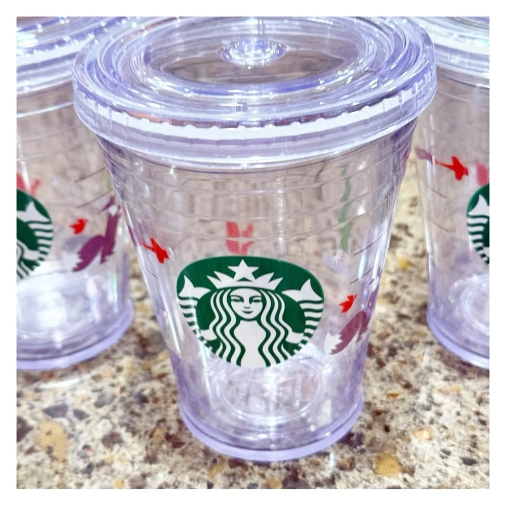 2011 Starbucks Holiday Christmas Fox Tumbler x3